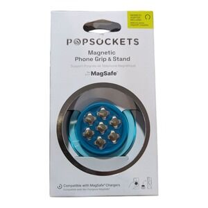 Oo9-B PopSockets MagSafe Round PopGrip Phone Grip & Stand - Blue (Missing Top)